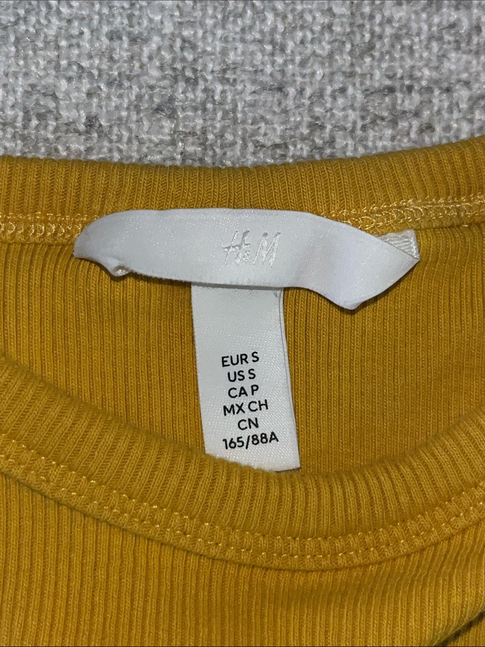 H&M Mustard Ribbed Cropped Tank - Picture 3 of 4